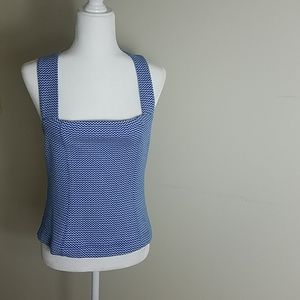 Anthropologie Blue and White Tank Top